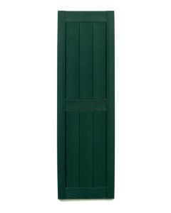 14.5" Wide - Exterior Vinyl Framed Board-n-Batten Shutters - Closed Weave