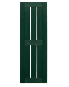 14.5" Wide - Exterior Vinyl Framed Board-n-Batten Shutters - Open Weave