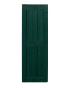 16.25" Wide - Exterior Vinyl Framed Board-n-Batten Shutters - Closed Weave
