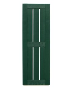 16.25" Wide - Exterior Vinyl Framed Board-n-Batten Shutters - Open Weave