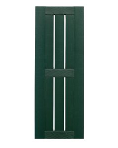 17.75" Wide - Exterior Vinyl Framed Board-n-Batten Shutters - Open Weave