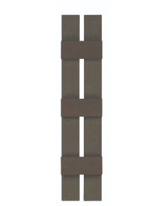 7.625" Wide - Exterior Vinyl Board-n-Batten Shutters - Open Weave